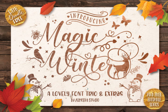 Magic Winter Trio: A Winter Font for Creative Projects